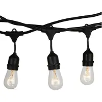 V-TAC Guirnalda de luces LED con bombillas E27, modelo WP, con casquillo negro, clasificación IP54