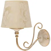 Jupiter Aplique de pared Sofia Ecrie, color beige/dorado, tela, acero, E27