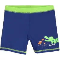 Playshoes Bermudas 'Krokodil' azul real / verde neón / naranja pastel