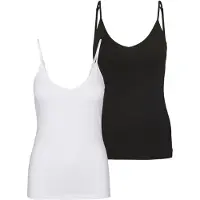 Vero moda Camiseta Sin Mangas Con Cuello Pico Maxi My Soft Tall 2 Unidades