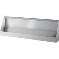 Delabie , conducto para urinario de pared, longitud 2400 mm, conexión superior, acero inoxidable 1.4301