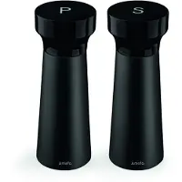 Amefa Modern 676514PE29PS2, juego de molinillos de sal y pimienta de 2 piezas, negro, 15 cm