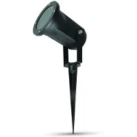 V-TAC v_tac Foco LED para jardín, casquillo GU10, IP44, color negro, aluminio, inclinable y regulable