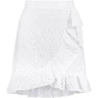 Shiwi Cape Town Broderie Wrap Skirt Bright White Talla: XL | Mini Faldas Outlet | Mujer | Blanco