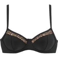LASCANA Top de bikini 'Adele' beige / marrón / negro
