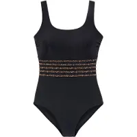 LASCANA Traje de baño beige / marrón / negro
