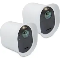 Kwmobile 2 fundas protectoras para Arlo Ultra / Arlo Pro 3 / Pro 4: funda de silicona para cámara de seguridad, cubierta protectora contra el sol, funda para cámara, color blanco