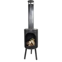 Esschert Design FF467, estufa portátil, de diseño abierto, para leña, color , para uso en exteriores, fabricada en acero
