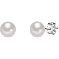 Valero Pearls Pendientes plata / blanco perla