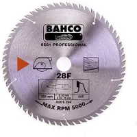 Bahco Hoja De Sierra Circular Con Punta De Carburo Cementado De 60 Dientes Y Dentado Fino Para Materiales De Madera 250 Mm