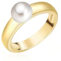 Valero Pearls Anillo oro / blanco perla