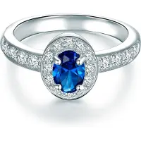 Trilani Anillo azul / plata