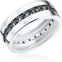 Rafaela Donata Anillo negro / plata