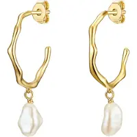 Glanzstücke Pendientes oro / blanco perla