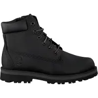 Timberland unisex para niños. TB0A28UD0011 Botas de piel con cordones Courma Kid negro (27), Plano, Casual, Sostenible, moda infantil, Timbe