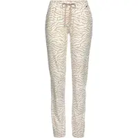 LASCANA Pantalón de pijama marrón claro / blanco