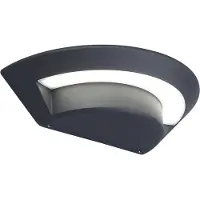 Lutec GHOST, iluminación de pared para exteriores, color gris, aluminio, policarbonato (PC), IP54, ideal para fachadas