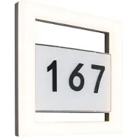 Lutec LED, aplique de pared exterior, modelo Alice, con iluminación para números de casa, color antracita, grado de protección IP44