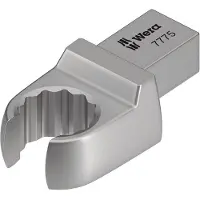 Wera : Llave de vaso abierta, de 10 mm, acero, dimensiones: 9 mm x 9 mm