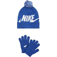 Nike Conjunto 'Mütze & Handschuhe' azul real / blanco