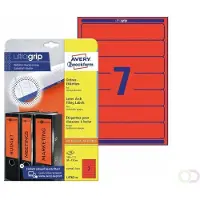 Avery Zweckform Zweckform L4762-20 Etiquetas para lomo de carpeta 192 x 38 mm, color rojo (140 etiquetas)