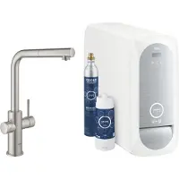 GROHE Blue Home, modelo Ziehen, acero inoxidable, palancas, imagen individual, tipo L, cerámica