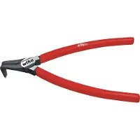 Wiha Alicate para anillos de seguridad Classic con MagicTips para anillos exteriores (ejes) de forma angulada (34707), acero A 41, 300 mm