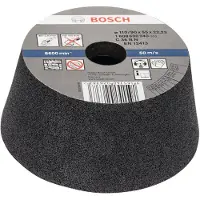 Bosch Accesorios Taza de pulido, cónica, para piedra/hormigón, de 90 mm, 110 mm, 55 mm, 36