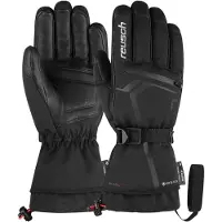 Reusch - Guantes de esquí - Down Spirit GTX Black/Silver de Cuero - Talla 7 - Negro