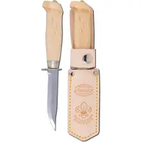 Marttiini Scout's Knife, 508010, Stainless, Curly Birch, cuchillo para exterior