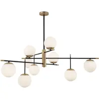 Maytoni MOD048PL-09G, 9 bombillas, casquillo E14, IP20, color blanco