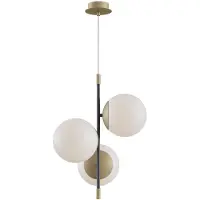 Maytoni MOD048PL-03G, 3 bombillas, casquillo E14, IP20, color blanco