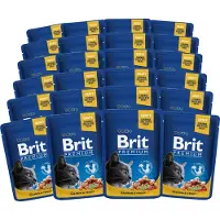Brit Premium Cat Pouches - Adult - Salmón y trucha - 24 x 100 g