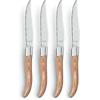 Amefa Royal Steak Naturel 2520 juego de 4 cuchillos de carne en caja de madera