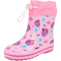 Beck Botas de lluvia 'Glückskäfer' azul / azul cielo / rosa / rosa / negro