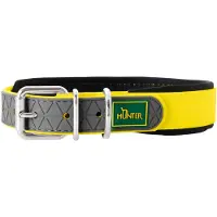 Hunter - Collar Convenience Comfort - Collares para perro size Halsumfang 47-55 cm - Breite 2,5 cm, neongelb