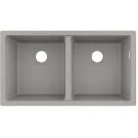 Hansgrohe Fregadero de encimera, modelo 43434380 S510-U770, color gris cemento, dimensiones 370x370, referencia S510-U770 BG