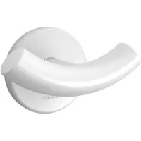 Delabie , gancho doble de acero inoxidable, con recubrimiento en polvo blanco