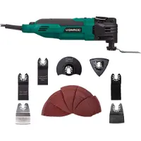 Vonroc Multiherramienta oscilante 300W | Incl. 60 accesorios y bolsa de herramientas