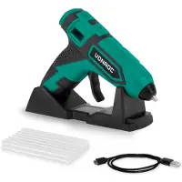 Vonroc Pistola de pegamento inalámbrica 4V - 1.5Ah | Incluye 8 barras de pegamento Ø7x100mm