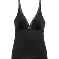 LASCANA Top de tankini marrón / negro