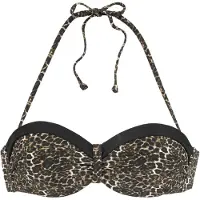LASCANA Top de bikini beige / marrón / negro