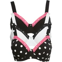 Bonprix Sujetador rosa / negro / blanco