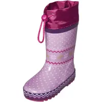 Playshoes Botas de lluvia marrón / lavanda / pitaya / blanco