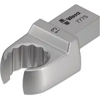 Wera : Llave de vaso abierta, tamaño SW 17, acero, 12 x 9 mm