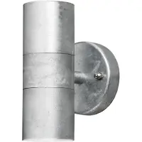 Konstsmide Modena: Lámpara de pared Up & Down, fabricada en acero galvanizado con cristal transparente