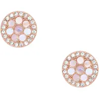 Fossil Pendientes 'VINTAGE GLITZ' oro rosa / rosa / blanco