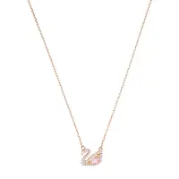 Swarovski Cadena 'Swan' oro rosa / rosa / blanco