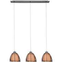 Brilliant , lámpara colgante de 3 luces, color marrón relajante, IP20, casquillo E27, 60 vatios, regulable, apta para bombillas estándar