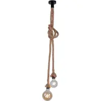 JUST LIGHT Lámpara colgante, diseño de cuerda, altura 120 cm, modelo ROPE
